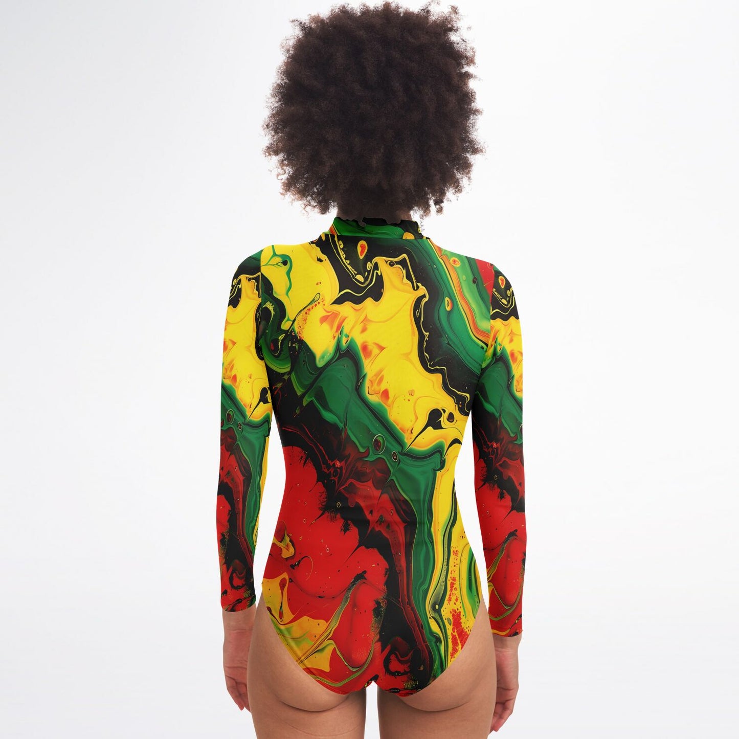 Reggae Paint Bodysuit Long Sleeve