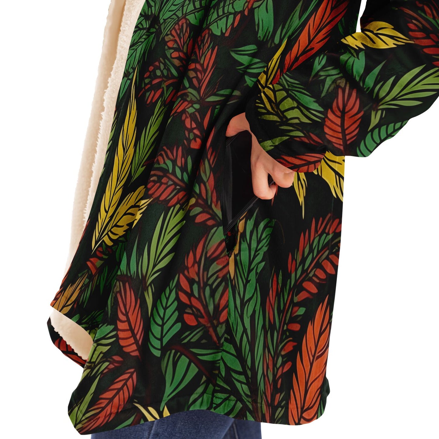 Reggae Plants Microfleece Unisex Cloak