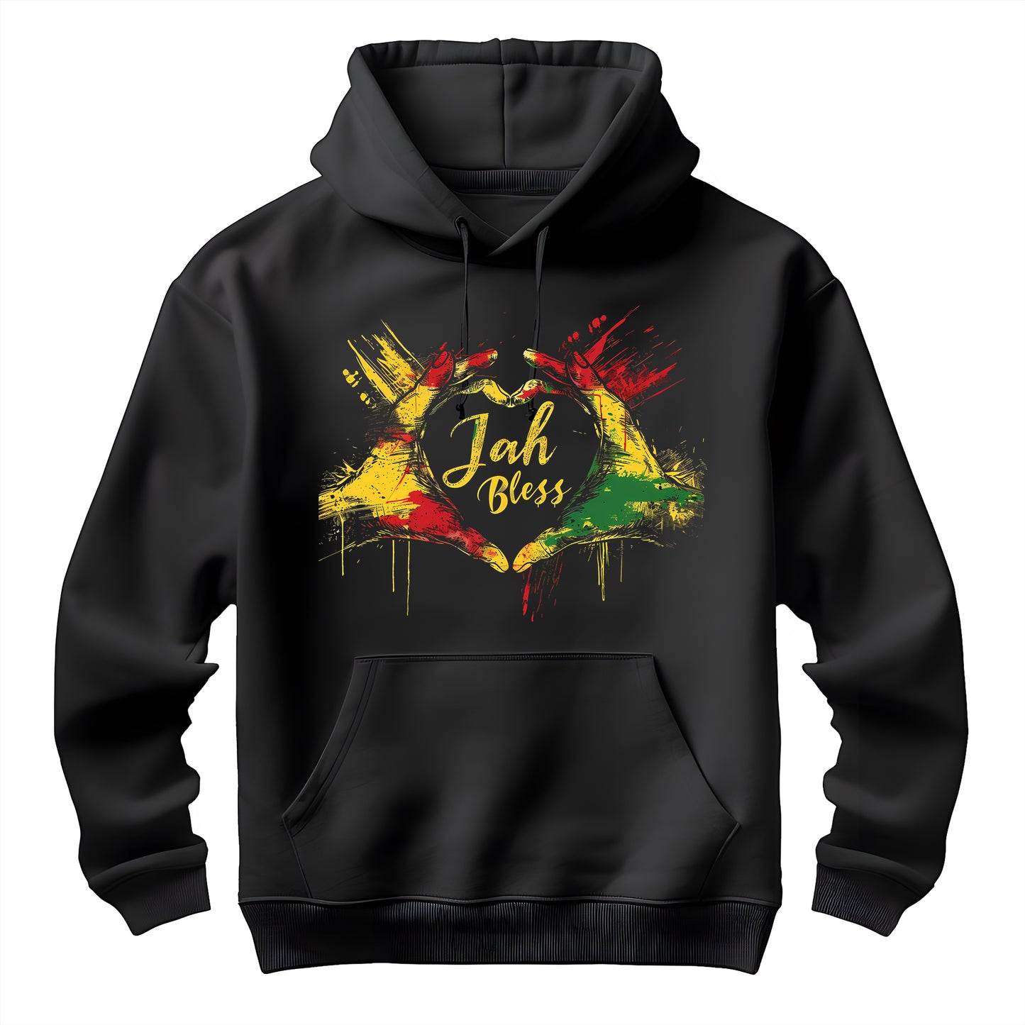 Jah Bless Hand Heart Hoodie