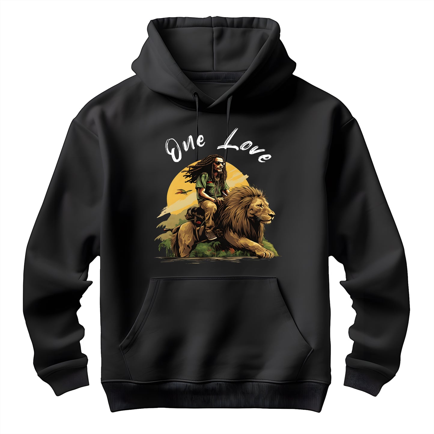 Rastaman Riding Lion Hoodie