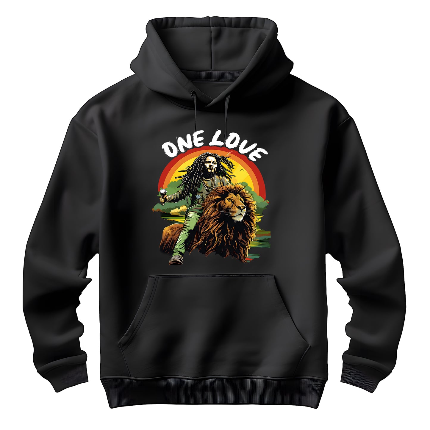 Rasta Man Lion One Love Hoodie