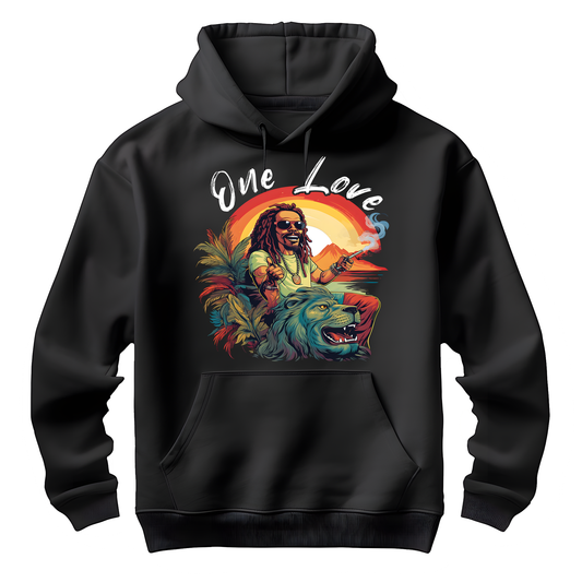 Rasta Man And Lion Unisex Hoodie