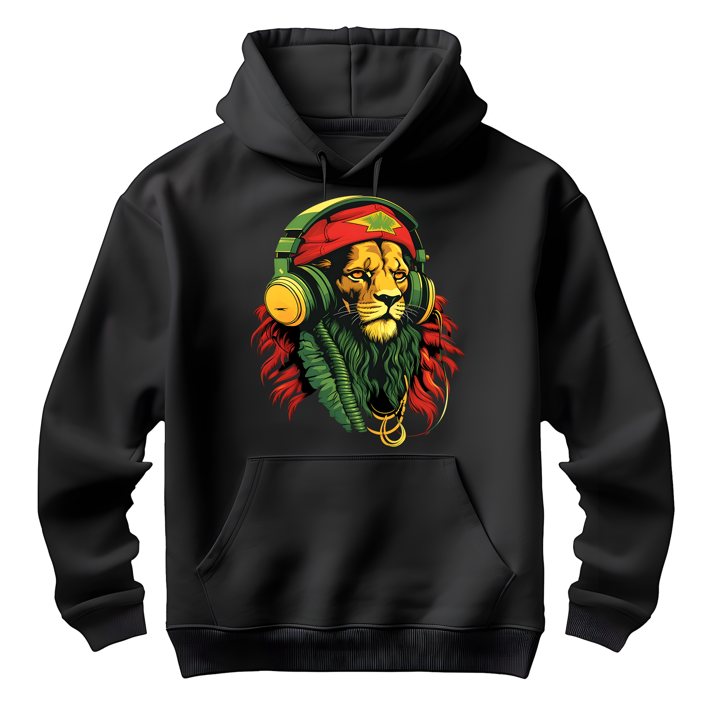 Haile Selassie Reggae Music Lion Unisex Hoodie