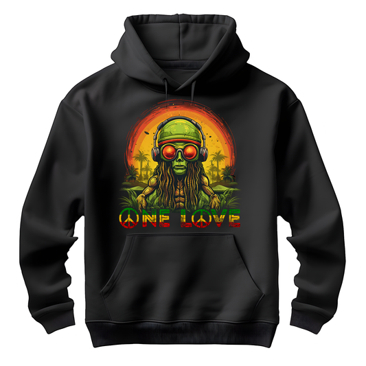 Reggae Alien One Love Unisex Hoodie