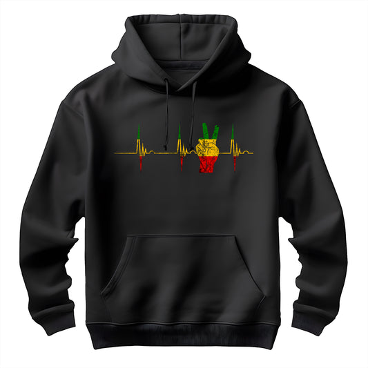 Reggae Peace Heartbeat Unisex Hoodie