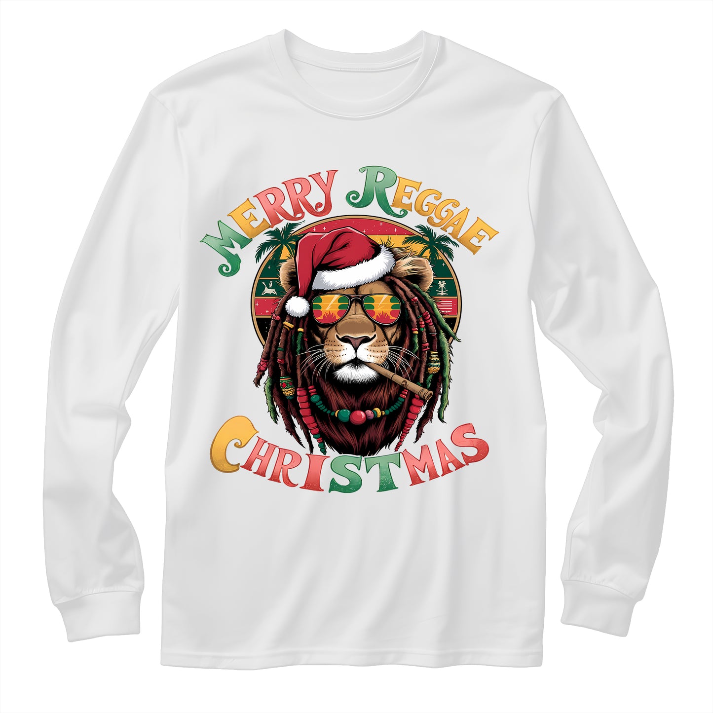 Merry Reggae Christmas Lion Long Sleeve