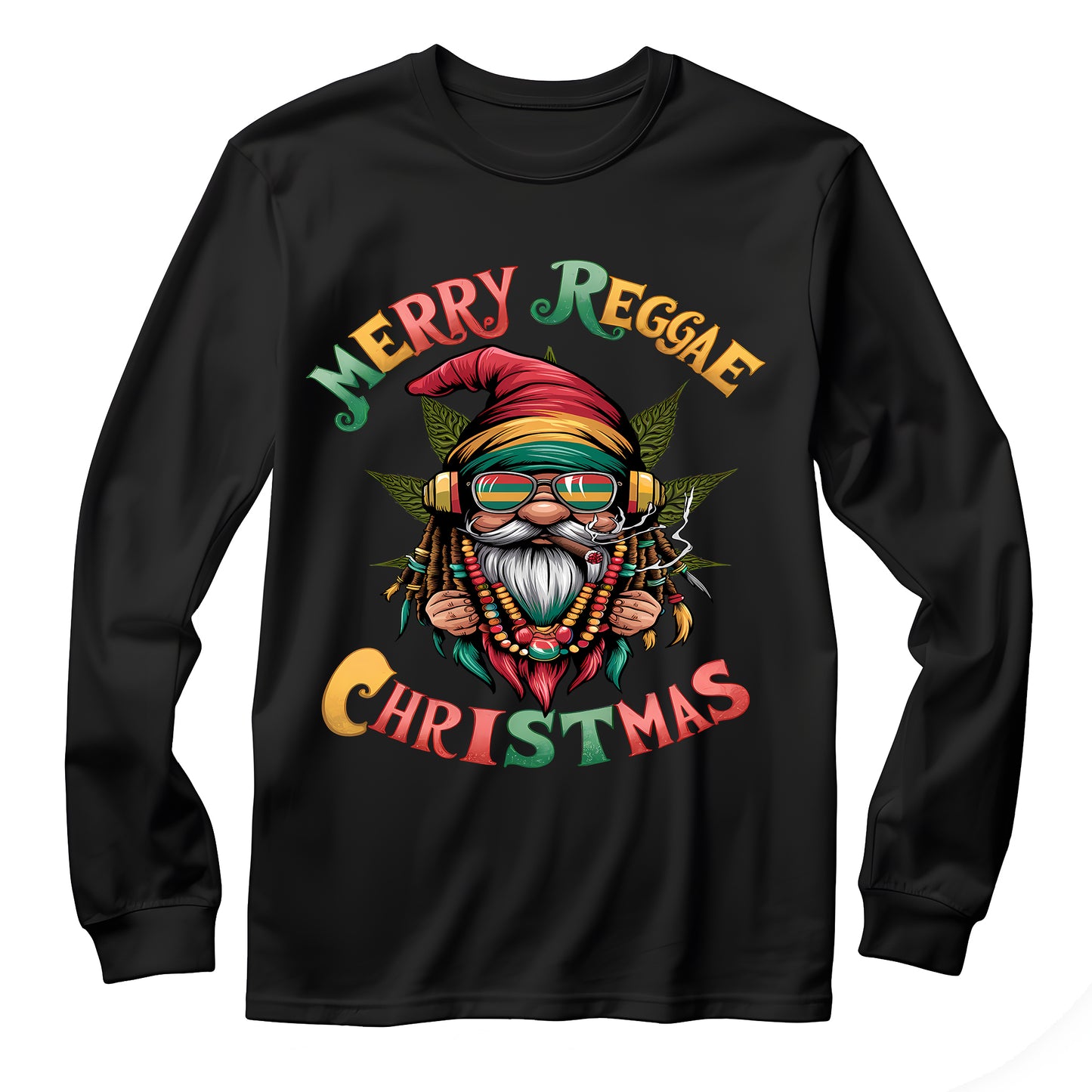 Merry Reggae Christmas Gnome Long Sleeve