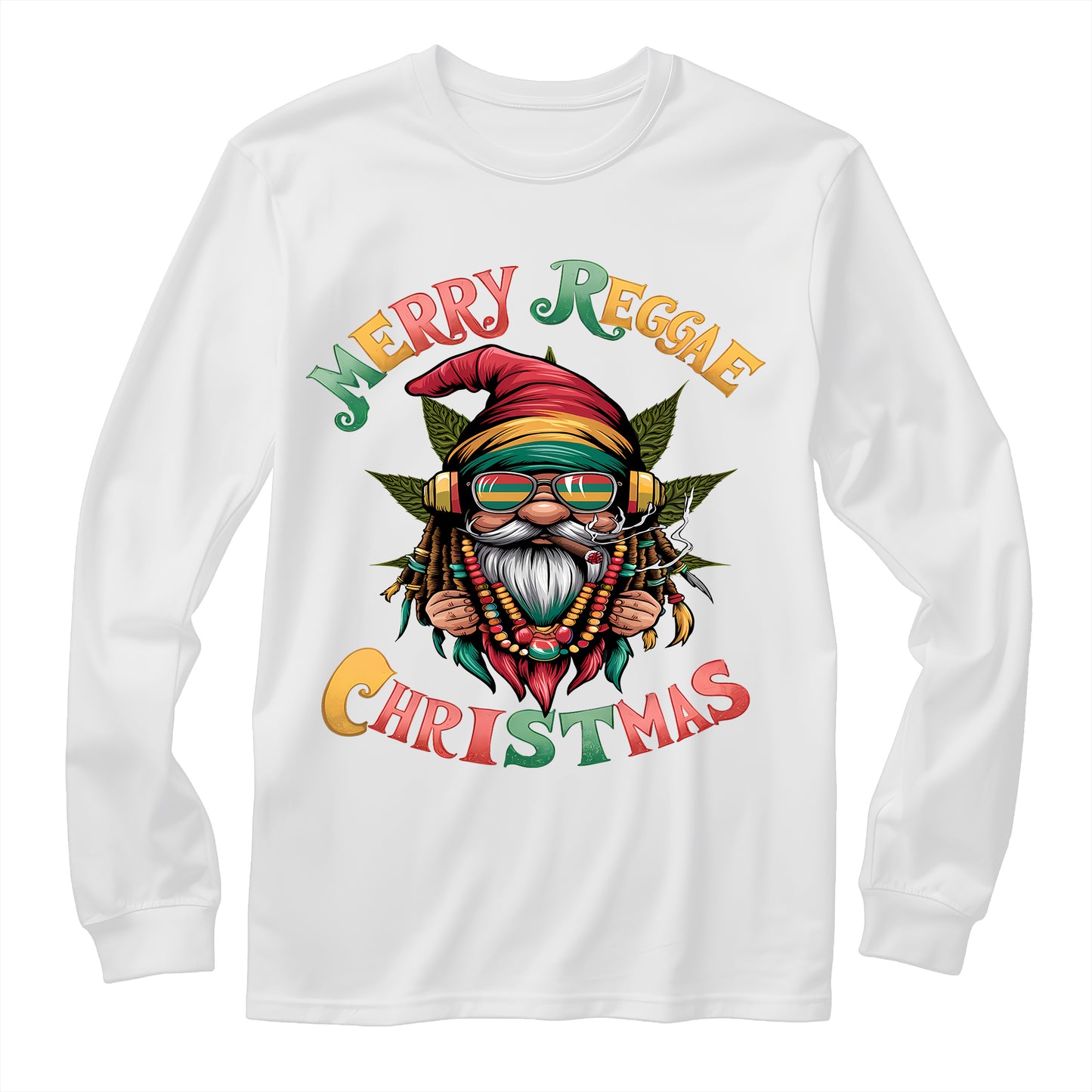 Merry Reggae Christmas Gnome Long Sleeve