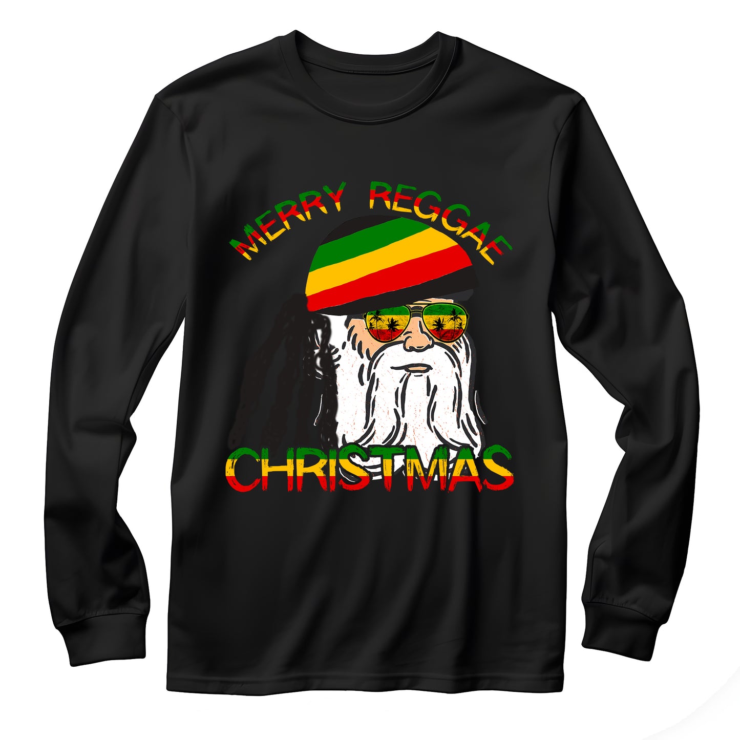 Merry Reggae Christmas Santa Long Sleeve