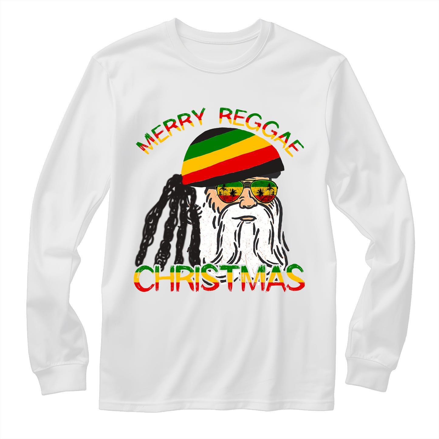 Merry Reggae Christmas Santa Long Sleeve