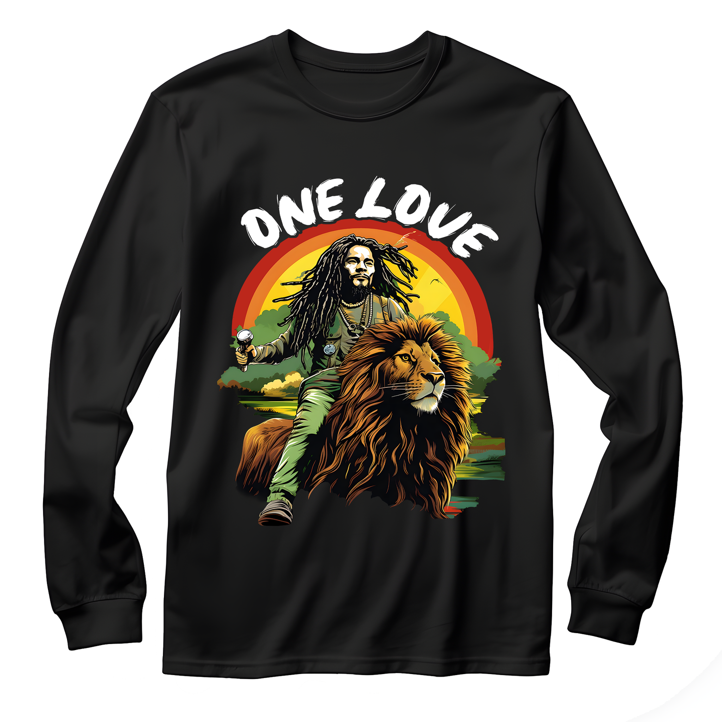 Rasta Man Lion One Love Long Sleeve