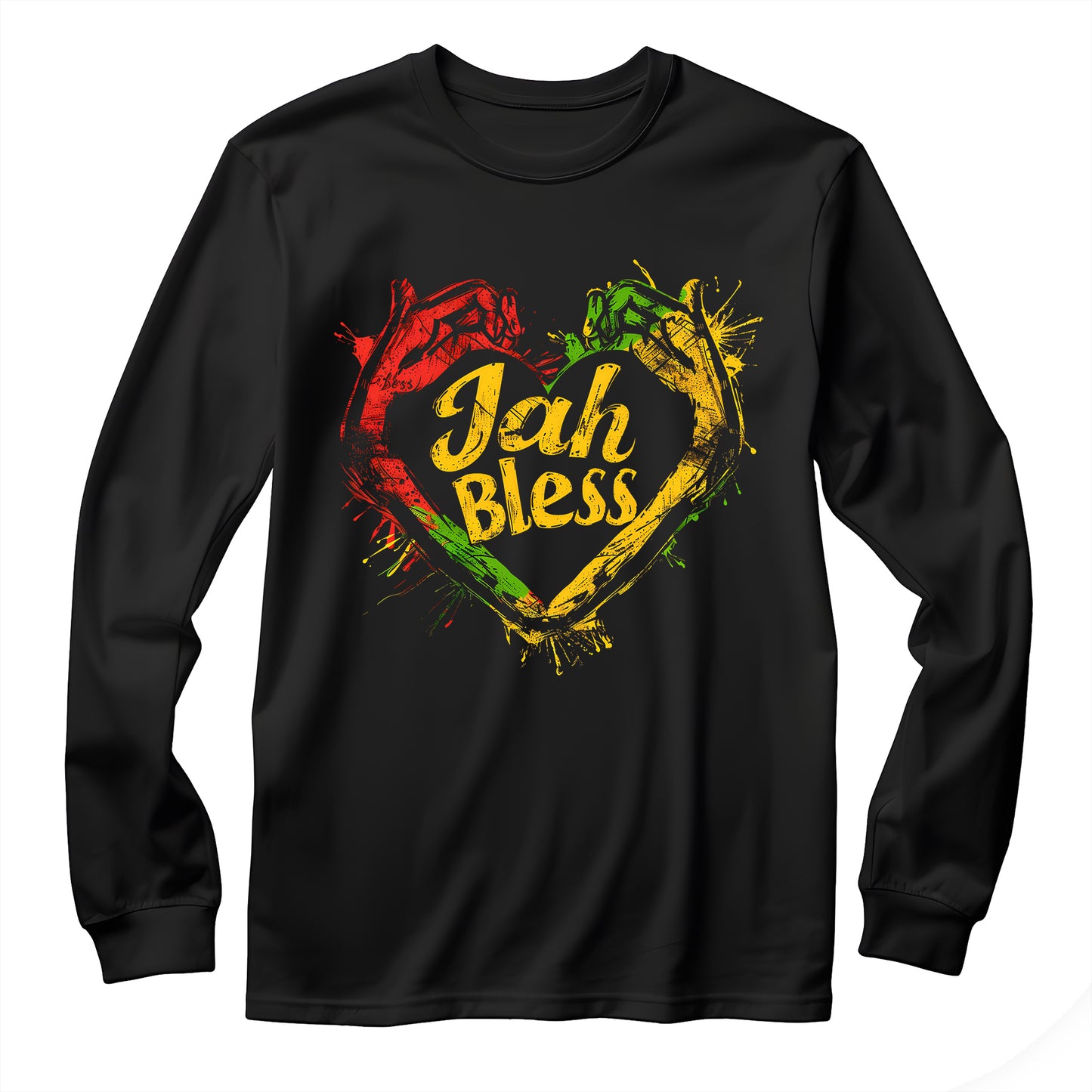 Reggae Jah Bless Heart Long Sleeve