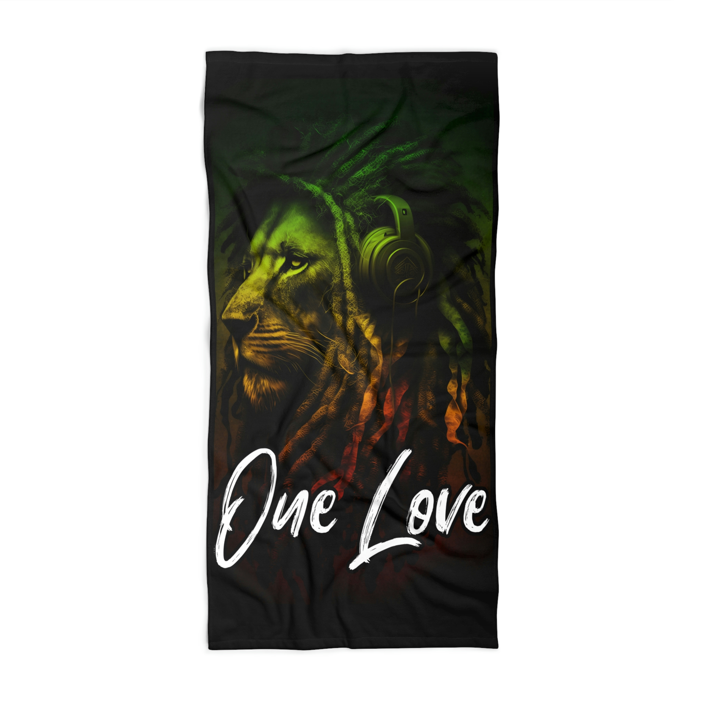 Reggae Lion One Love Beach Towel