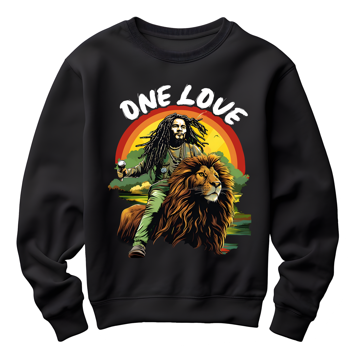 Rasta Man Lion One Love Sweatshirt