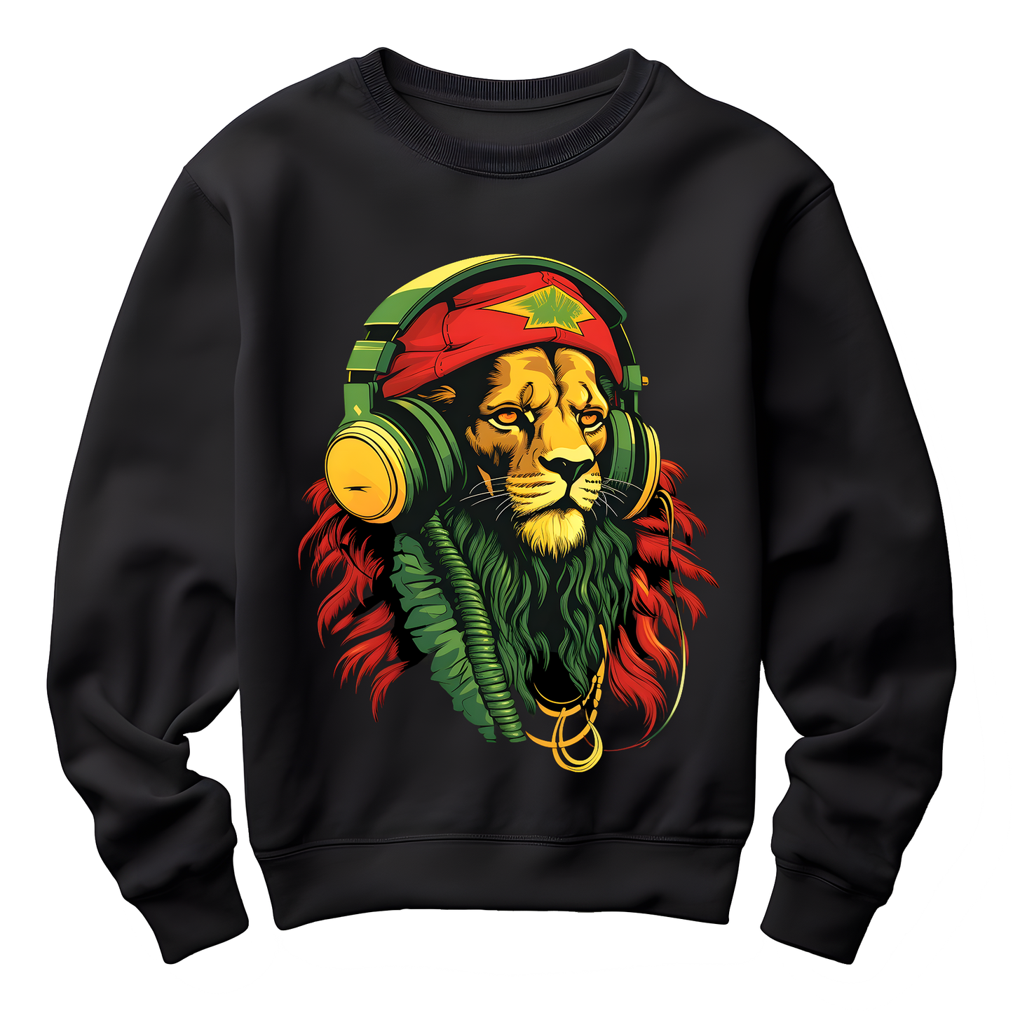 Haile Selassie Reggae Music Lion Unisex Sweatshirt