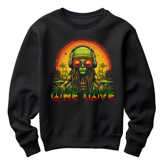 Reggae Alien One Love Unisex Sweatshirt