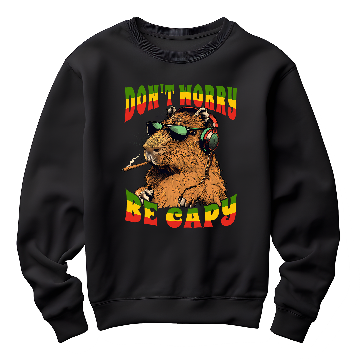 Reggae Capybara Don't Worry Unisex Sweatshirt