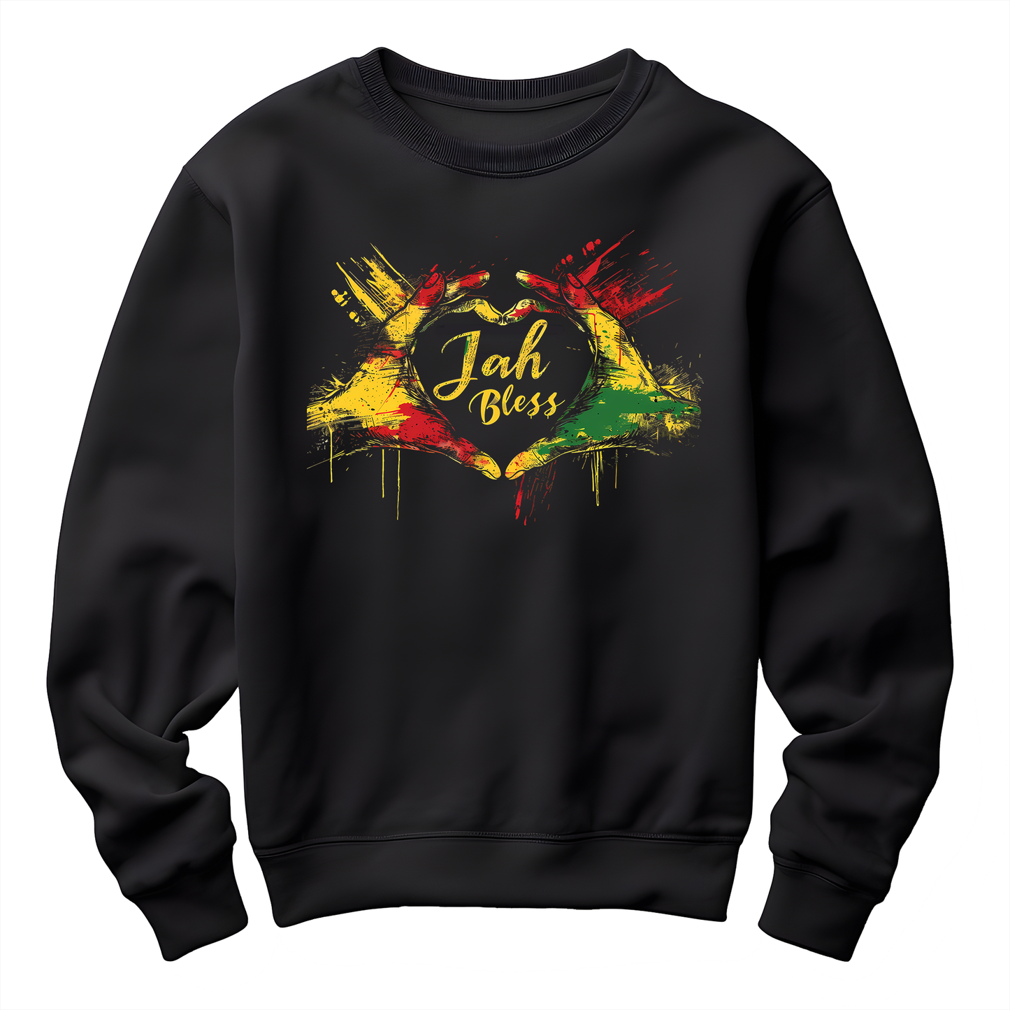 Jah Bless Hand Heart Unisex Sweatshirt