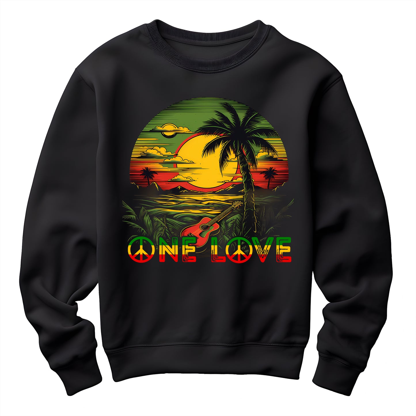 Reggae Sunset Guitar Unisex Sweatshirt