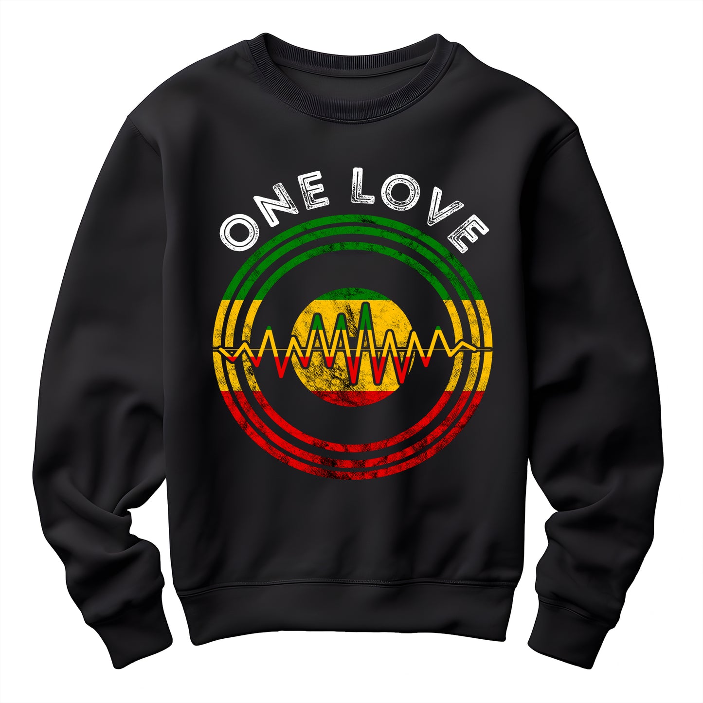 Reggae Music Vinyl Heartbeat Sweatshirt