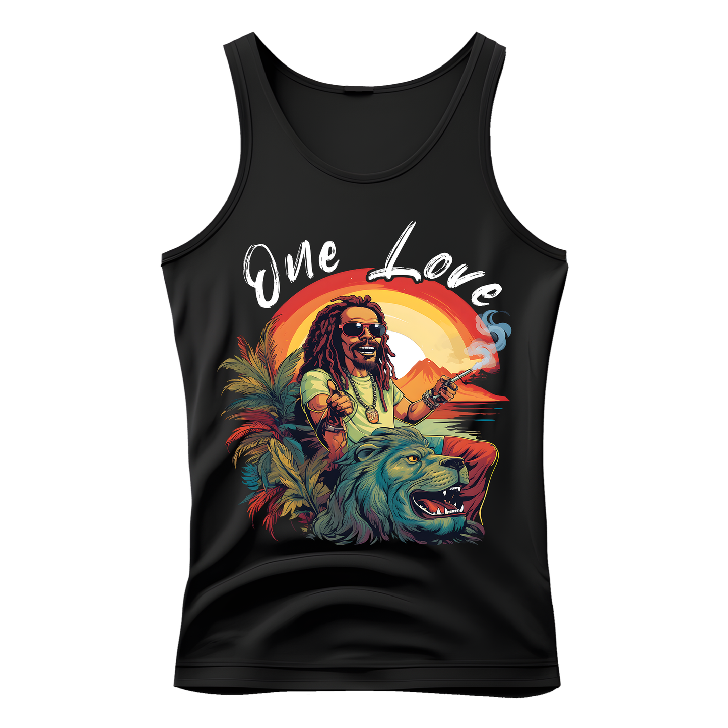 Rasta Man And Lion Tank Top