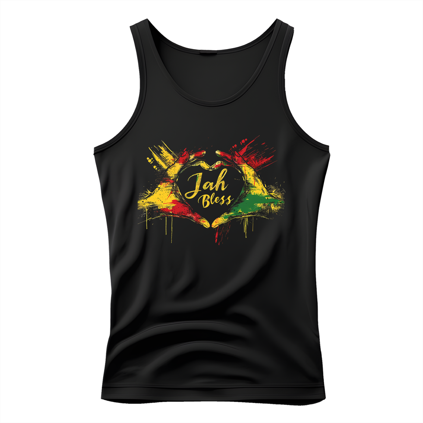 Jah Bless Hand Heart Unisex Tank Top