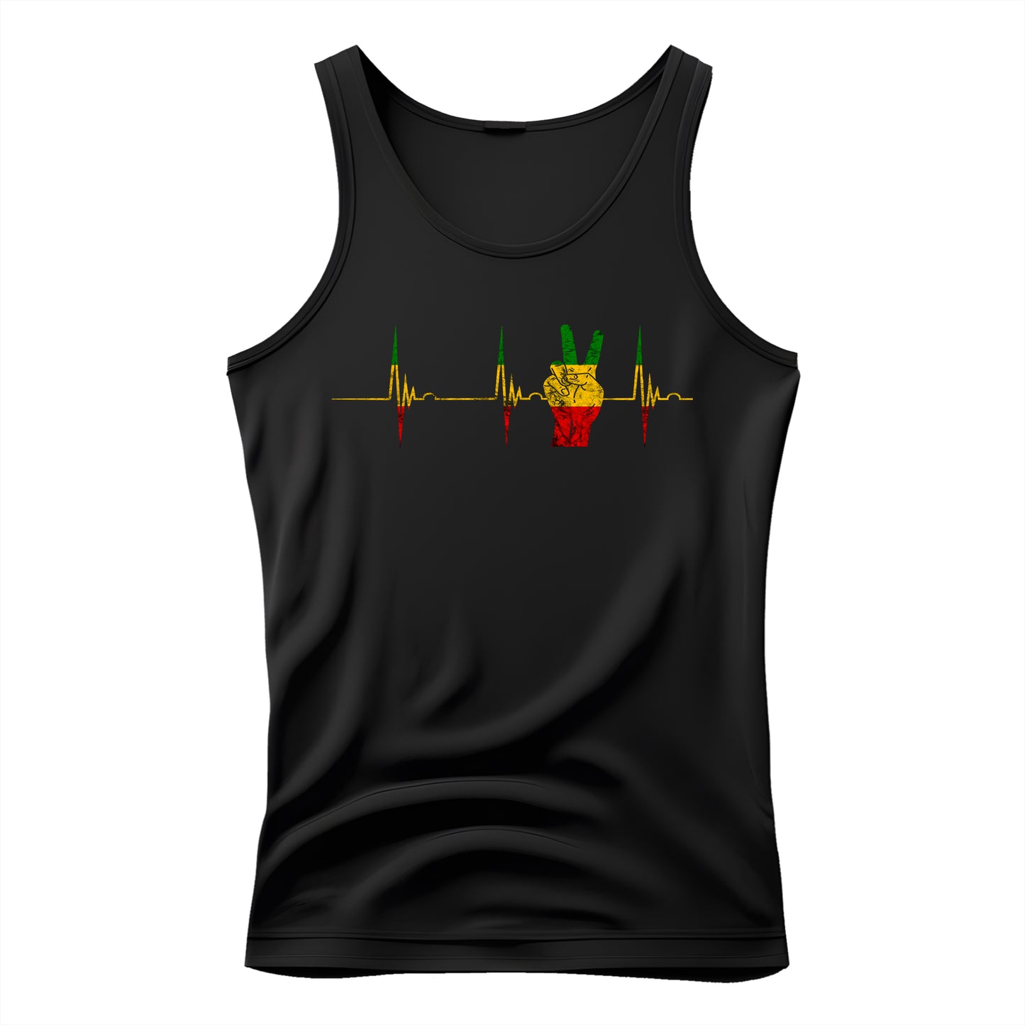 Reggae Peace Heartbeat Unisex Tank Top