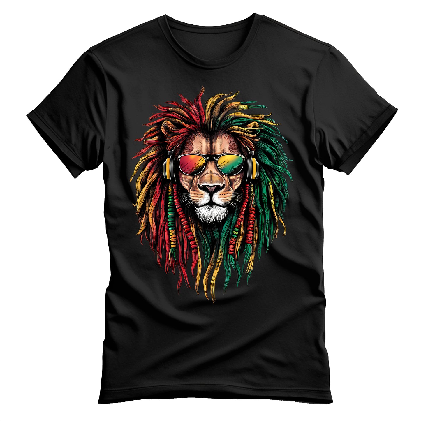 Rasta Reggae Lion Sunglasses T-Shirt