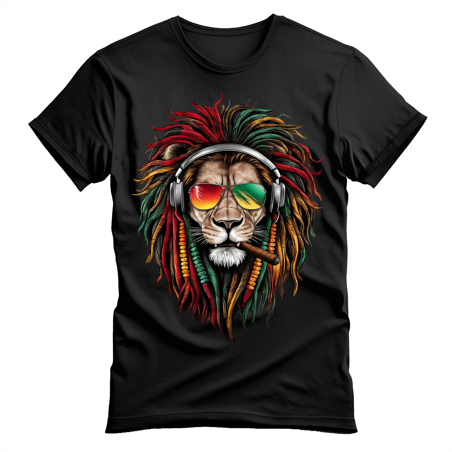 Cool Rasta Reggae Lion T-Shirt