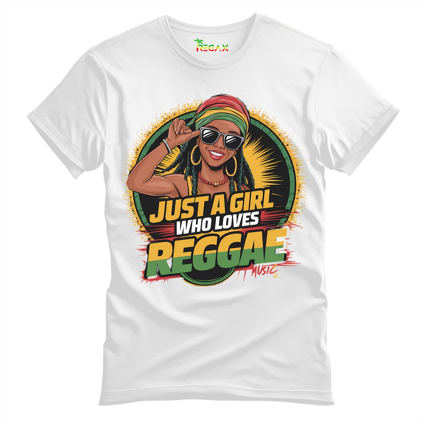 Just A Girl Who Loves Reggae Music T-Shirt