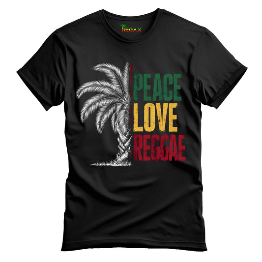 Peace Love Reggae Palm T-Shirt