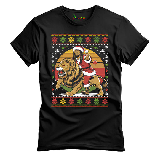 Rasta Man Lion Ugly Christmas T-Shirt