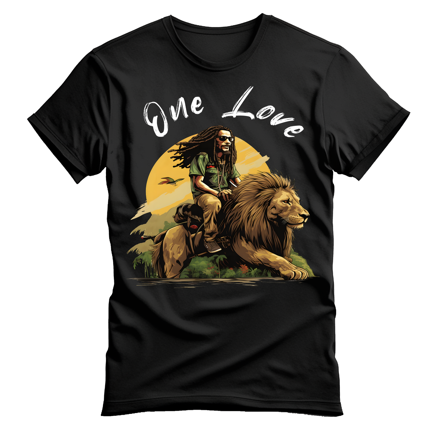 Rastaman Riding Lion Unisex T-Shirt