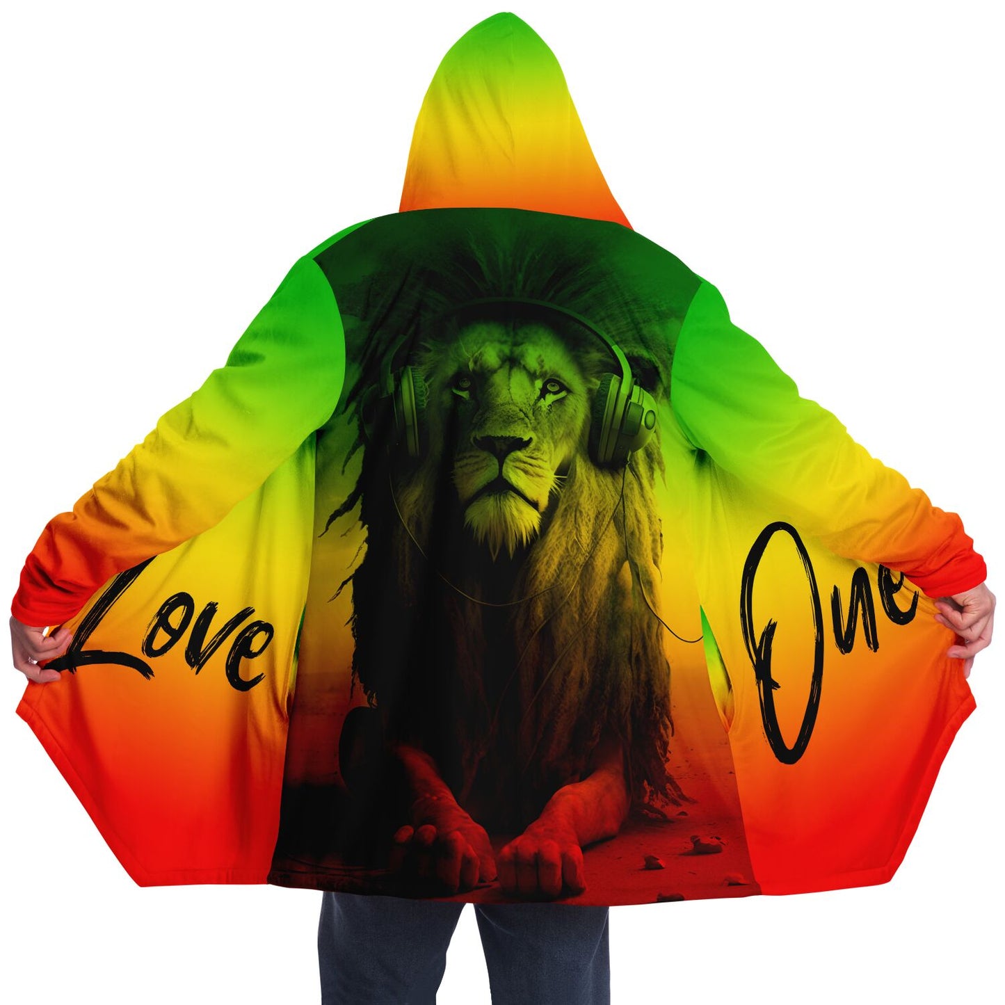 Reggae One Love Microfleece Unisex Cloak